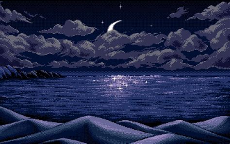 Pixel Moon Wallpapers Wallpaper Cave