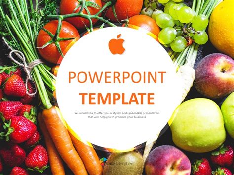 Free Powerpoint Template Healthy And Colorful Vegetable