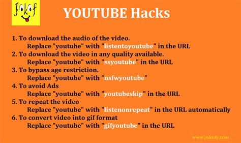 Useful Youtube Tricks Download Audio Video  Of A