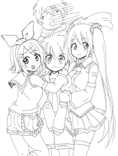 Anime Coloring Pages Otaku Anime Lineart Anime Colouring Pages