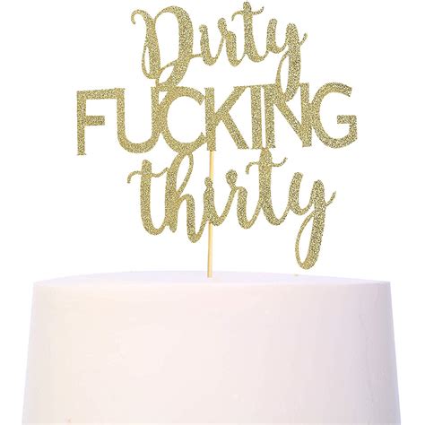 Buy Gold Glitter Dirty Thirty Cake Topper 30th Birthday Cake Topper