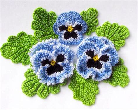 Vanna's choice floral bouquet crochet pattern. Pansy flower Crochet pattern | Irish crochet flowers ...