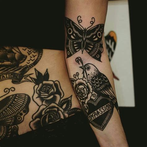 Black Work Traditional Theestorysofar 💀 Sleeve Tattoos