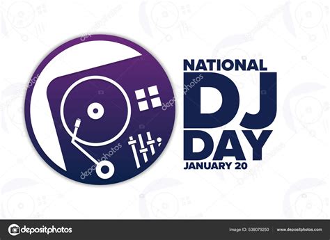 National Dj Day January 20 Holiday Concept Template For Background