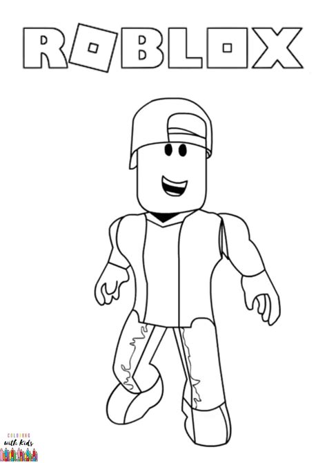 Roblox Guy Avatar Coloring Page