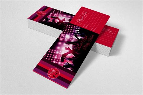 Concert Pass Party Ticket Card Templates ~ Creative Market