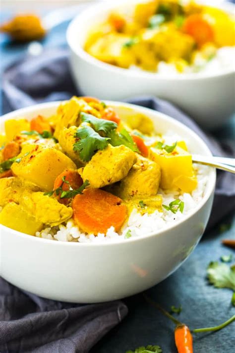 Thai Yellow Chicken Curry Recipe With Carrots And Potatoes