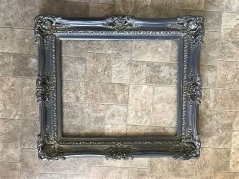 20x24 Dark Gray Shabby Chic Frames With Gold Accent Baroque Etsy