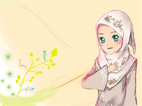 Gambar Kartun Animasi Muslimah Cantik Adzka