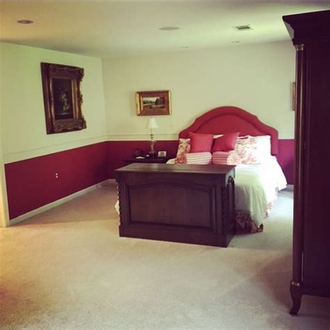 TV lift cabinet at foot of bed. Dallas Texas master ...