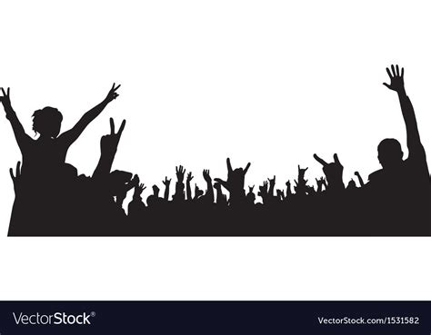 Concert Crowd Silhouette Royalty Free Vector Image