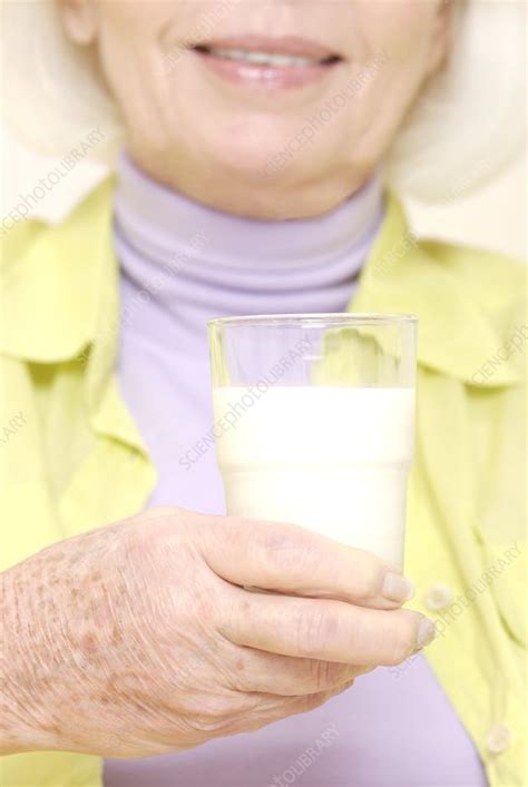 Woman Drinking Milk Stock Image P9200837 Science Photo Library
