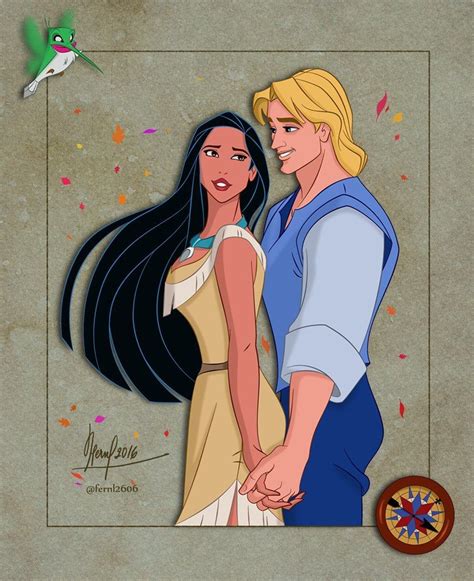 Pocahontas And John Smith Feat Flit Drawing By Fernl Deviantart