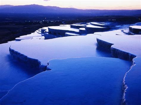 The White Cliffs Of Pamukkale Turkey Appear More Like A Frozen