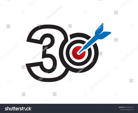Number 3 Or 30 Logo Or Symbol Template Design Royalty Free Stock