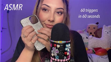 Asmr 60 Triggers In 60 Seconds Youtube