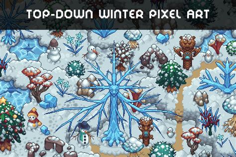 Winter Top Down Pixel Art Tileset For RPG CraftPix Net