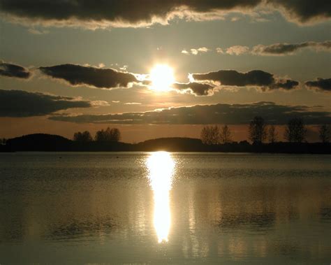 Wallpaper Sunlight Landscape Sunset Sea Lake Water Reflection