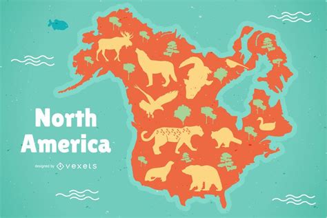 North America Map Illustration Vector Download