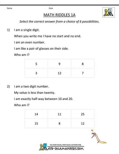 Math Riddles With Answers Math Riddle With Answer Number And Math