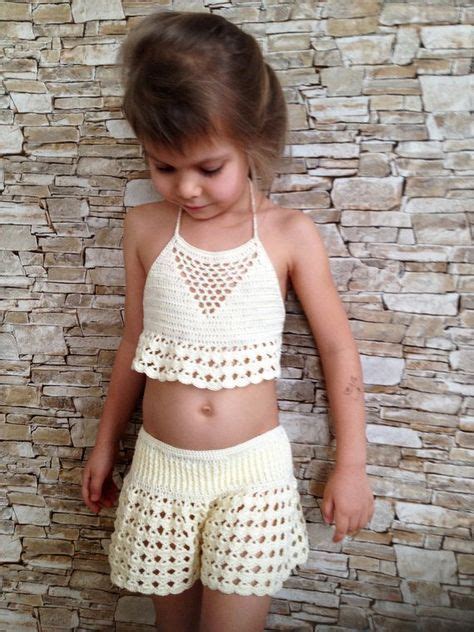 Beach Clothing For Kids Crochet Toddler Set Top And Shorts Etsy