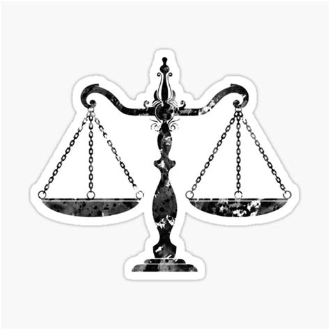 Scales Of Justice Art Sticker For Sale By Erzebetth Redbubble