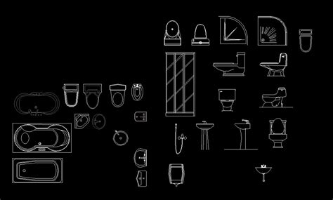 Bathroom accessories cad blocks free download. Free Cad Blocks collection - Bathroom accessories 01