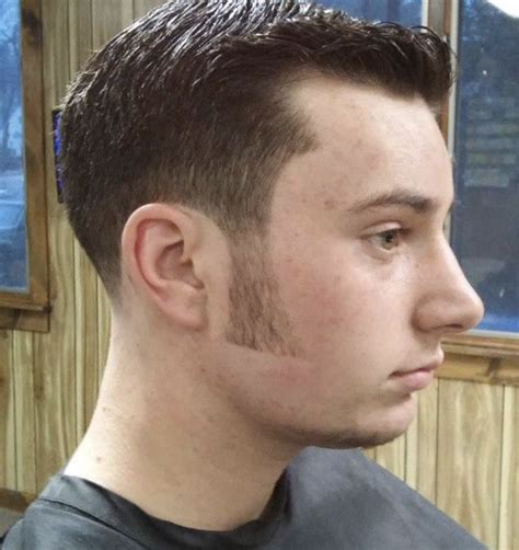 The back and sides of this casual hairstyle are clipper cut short and close the head maintaining a neat edge blending into the. SIDE BURNS | Goatee styles, Facial hair, Sideburns