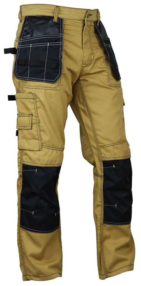 Men Construction Pants Carpenter Cordura Knee Reinforcement Workwear