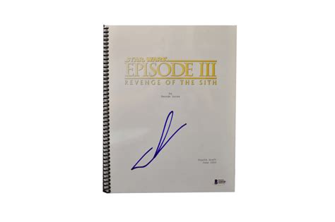 George Lucas Authentic Autographed Star Wars Episode 3 Script Prime