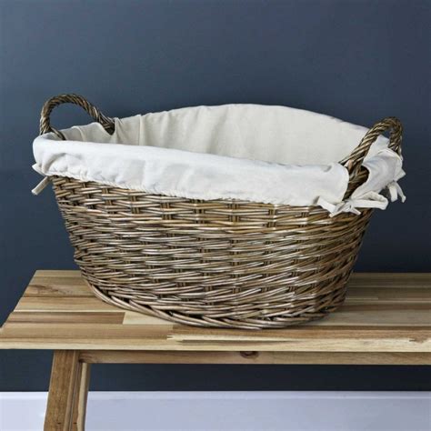 Antique Wash Wicker Washing Basket The Basket Company