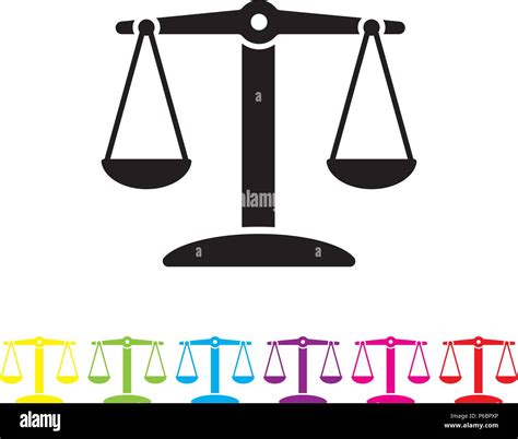 Balanced Justice Scales Stock Vector Images Alamy