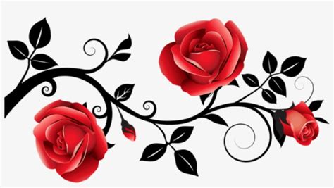 Roses Vine Digital Clip Art Garden Rose Vine Vector Files Floral Vine