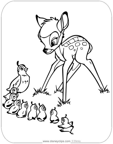 Bambi Coloring Pages For Kids Pdf Bird Coloring