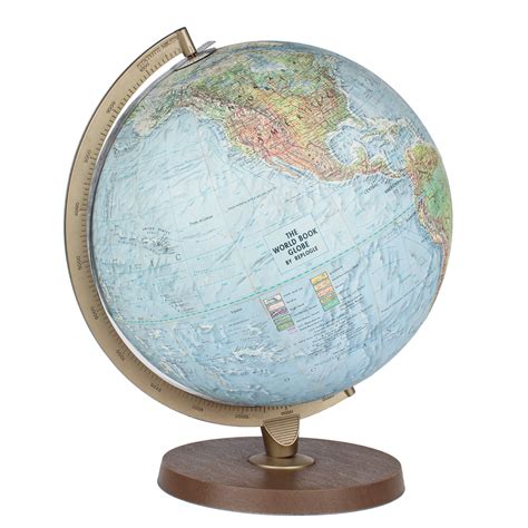 Vintage Travel Decor World Book Relief Globe By Replogle This 12