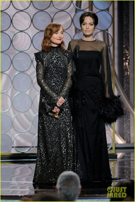 Angelina Jolie Joins Isabelle Huppert To Present At Golden Globes Video Photo