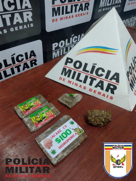 Motorista de Hilux é preso tabletes de maconha e haxixe na MG 482