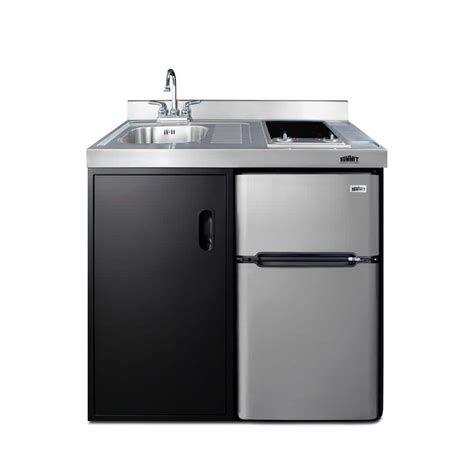 Summit Appliance 39 In Compact Kitchen In Black C39elglassbke The