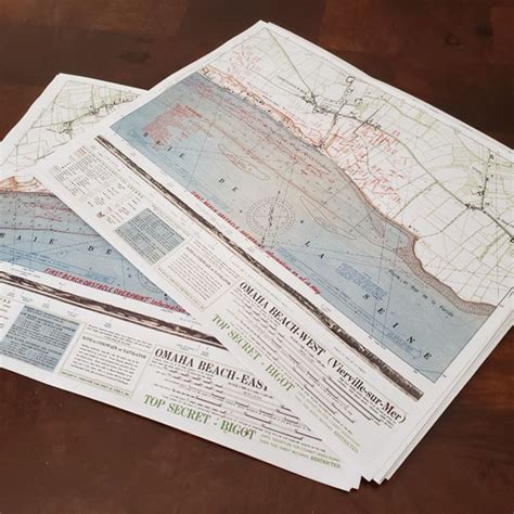 Set Of Omaha Beach Maps From D Day Krausepapierwerke