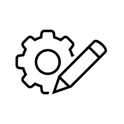 Configurações Vetor ícone Customizar Ilustração Placa Mecânico