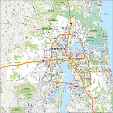 Map Of Jacksonville Florida Gis Geography