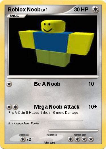 Pokémon Roblox Noob 52 52 Be A Noob My Pokemon Card
