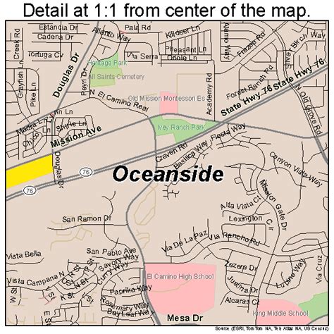 Oceanside California Street Map 0653322