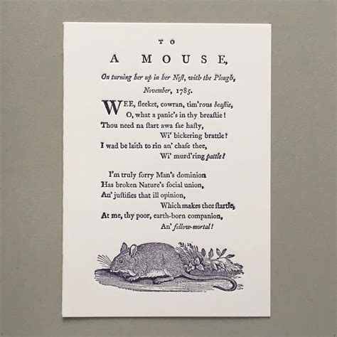 Poems and songs of robert burns, ed. To a Mouse 'Poems, chiefly in the Scottish dialect' Robert ...