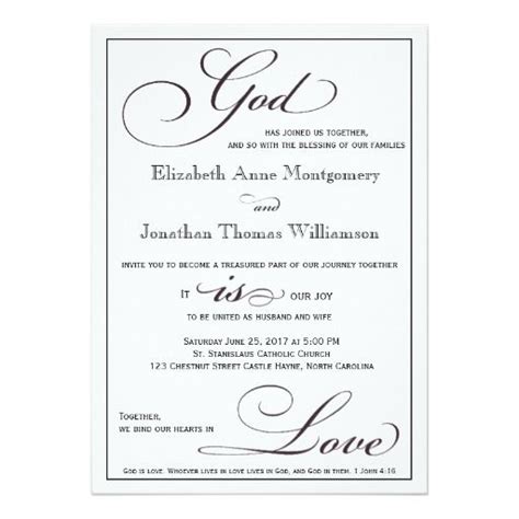 The wedding cards of the christian weddings are beautiful. God is Love Christian Script Wedding Invitation | Zazzle ...
