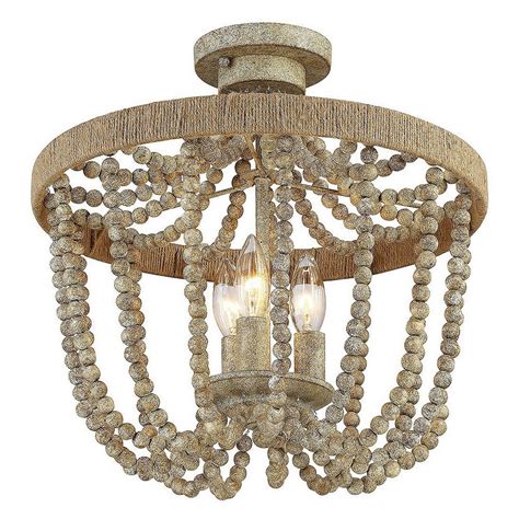 We have more than 900 semi flush lighting fixtures for you to choose from. Ceiling Lights Semi-Flush Mount Natural Wood with Rope ...