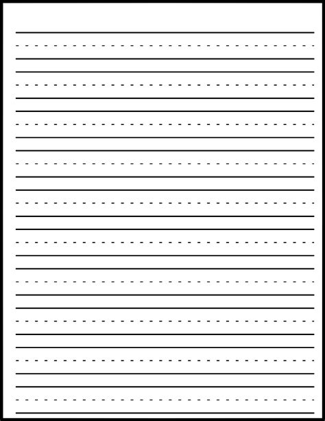 Download Kindergarten Handwriting Practice Paper With Dotted Lines