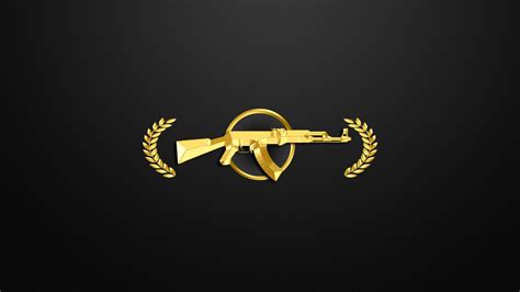 Counter Strike Global Offensive Pc Gaming Minimalism Gold Ak 47