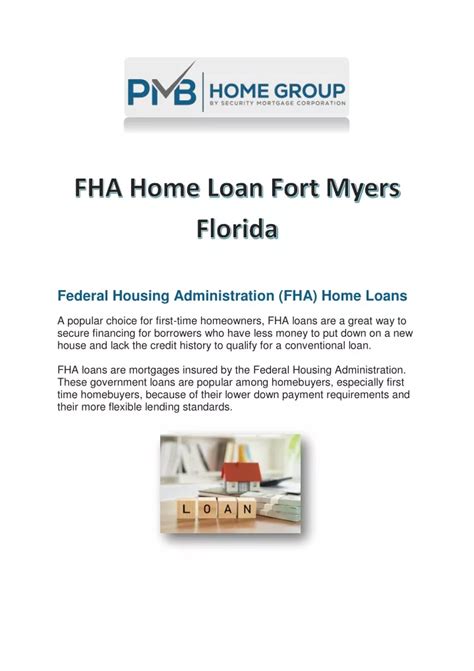 Ppt Fha Home Loan Fort Myers Florida By Pmb Home Group Powerpoint