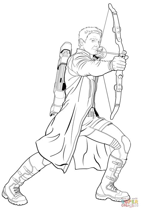 Avengers Hawkeye coloring page | Free Printable Coloring Pages